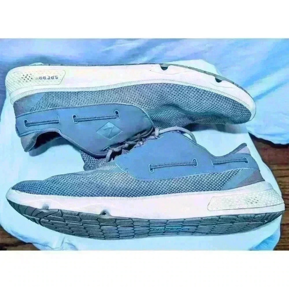 Sperry STS15526 7 Seas Gray 3-EYE Lace-Up Mesh Shoes Men's Size 11.5 M - Picture 5 of 12
